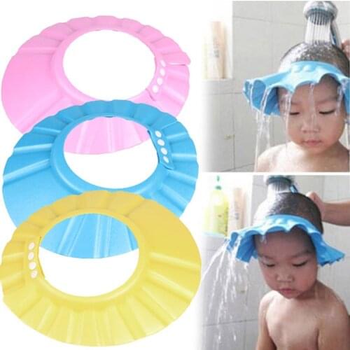 Adjustable Kids Shower Cap Baby EVA Soft Kids Shampoo Bath Shower Cap Hat Baby Care Bath Protection for Kid Shower Accessory