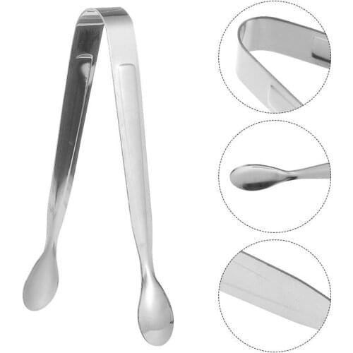 8pcs Stainless Steel Towel Tongs Ice Cube Fruit Food Sugar Cube Tongs Clips Serving Tongs For Cocktails Liqueur Whiskey Coffee