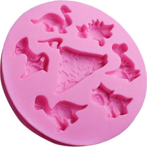 3D Dinosaur Silicone Mold Fondant Craft Jelly Cake Decorative Candy Chocolate Ice Pastry Pudding Baking Tool Handmade Soap Mould