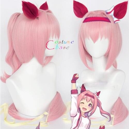 Haru Urara Pretty Derby Cosplay Heat Resistant Synthetic Long Pink Wig Hair Hallowen Party+ Free Wig Cap