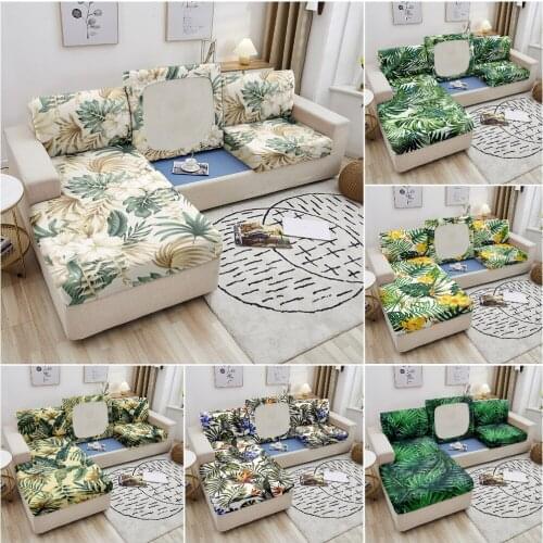 Tropical Stretch Sofa Seat Cushion Cover Sofa Covers for Living Room Removable Elastic Seat Chair Cover Furniture Protector