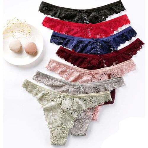 Amazing Women Lingerie G String Underwear Womens Panties Sexy Low Rise Intimates T-back Thong Panties Floral Printed Knickers