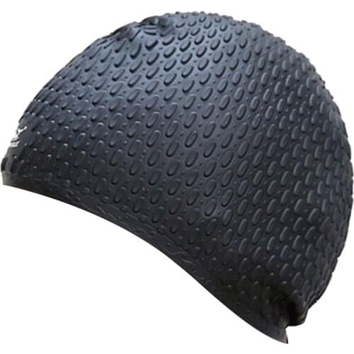 1PC Men Women Silicone Rubber Swimming Cap 3D Ergonomic Design Ear Pockets for Adult Waterproof Swim Caps Hat Swimming
