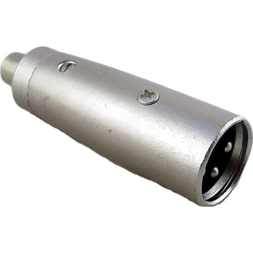 1x Microphone Mic/AMP Audio XLR 3 Pin Male Plug To RCA Female Jack Mono Adapter Nickel Plated Straight