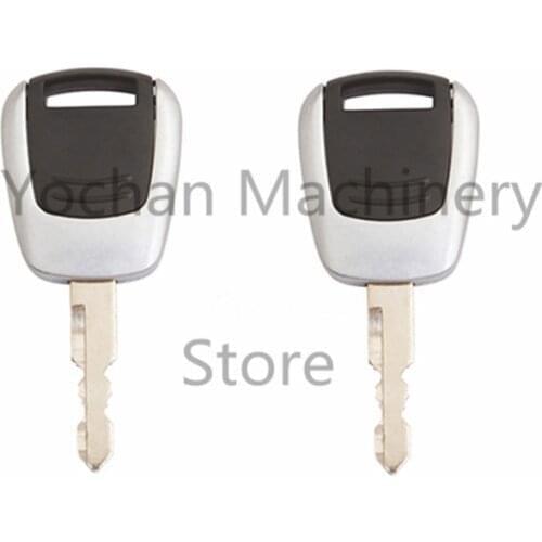 2 Pcs Ignition Key For Hyundai Sunward Hitachi Excavator 21Q4-00090 Heavy Equipment New Style