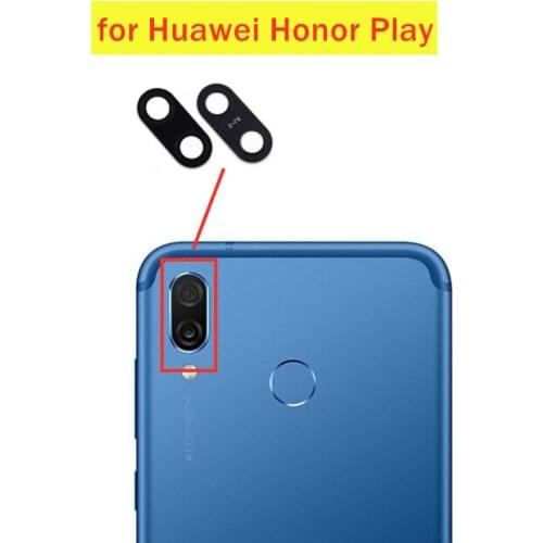 2pcs/lot for Huawei Honor Play Back Camera Glass Lens Main Rear Camera Lens with Glue Repair Spare Parts