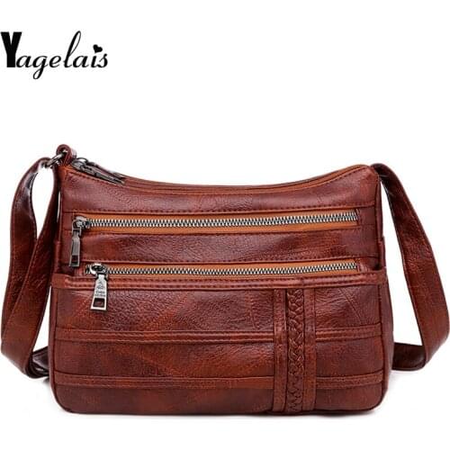 2020 Multifunctional Small Square Women Handbag Messenger Bag Soft PU Leather Shoulder Bag Fashion Ladies Crossbody Bags Female