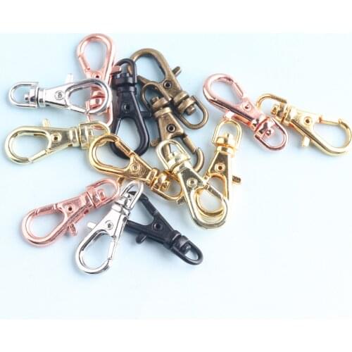 23mm Mini Swivel Clasp Rose Gold Swivel Clasp Snap Hook Metal Lobster Clasp Lanyard clasp Bag Hardware Webbing Strap Hook 50pcs