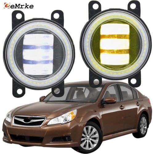 2x Led Angel Eye DRL for Subaru Legacy US-type 2010 2011 2012 2013 2014 LED Fog Lights Lamp Lens Daytime Running Light