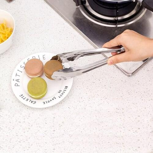 3 Pcs/set Stainless Steel Food Tongs Non-slip Cooking Clip Clamp BBQ Salad Bread Tools Kitchen Accessories