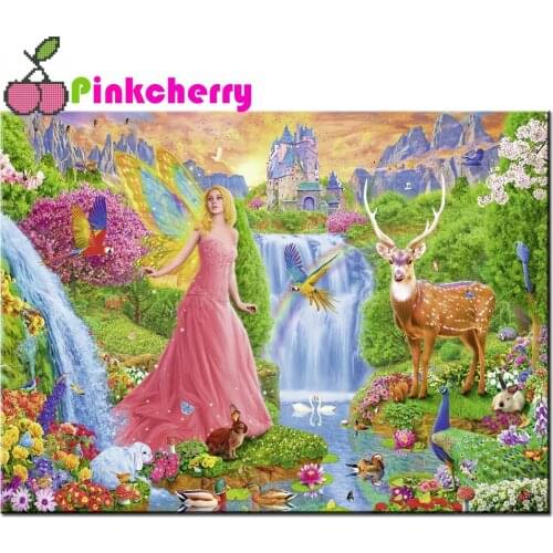 DIY 5D Diamond Embroidery Forest Castle and princess Square Diamond Mosaic Diamond painting Home Furnishing decoration k825