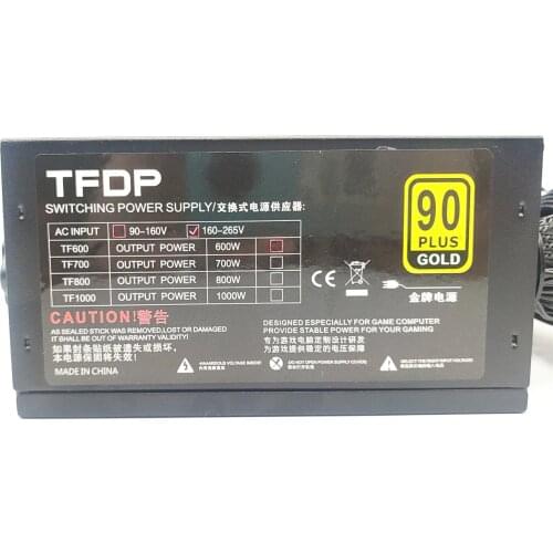 Dual CPU 110V 220V 600W PC PSU Power Supply unit Game Gaming Quiet 140mm rgb Fan 24pin 12V ATX Desktop computer Power Supply BTC