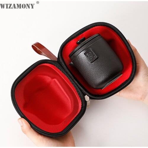 Black pottery express cup one pot four cups car portable travel tea set business gifts wholesale customization
