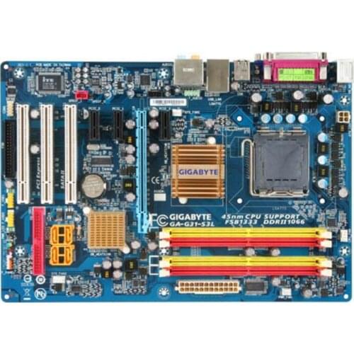 For Gigabyte GA-G31-S3L Original Used Desktop Motherboard G31-S3L G31 Socket LGA 775 DDR2 ATX On Sale