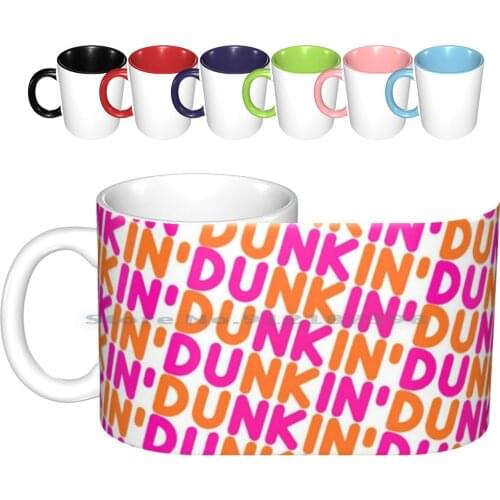 Dunkin Donuts Inspired Font Ceramic Mugs Coffee Cups Milk Tea Mug Dunkin Donuts Charli Damelio Dunkin Donuts Donut Dunkin