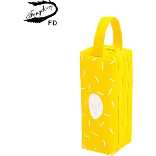 Fengdong Children School Pen Pencil Bag For Girls Boys Waterproof Stationery Bag Student School Pencil Case School Products