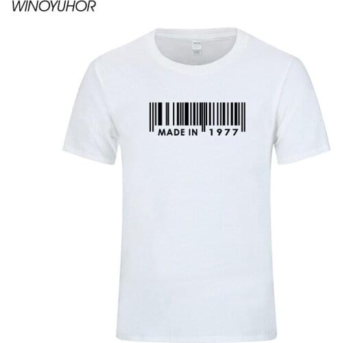 Made In 1977 Funny Humour T-shirt 2020 New Summer Fashion O-Neck T Shirts 43 Years Old Birthday Gift Tops Tee Brand Clothing