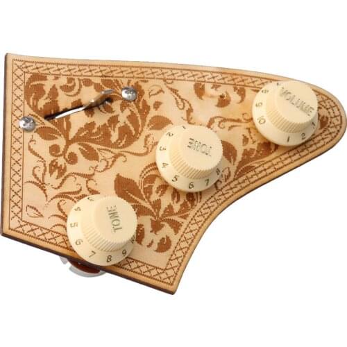 Guitar Wiring Harness Prewired Kit 5 Way Toggle Switch 1 Volume B250K 2 Tone A250K Pots With Yellow Knob and Cap