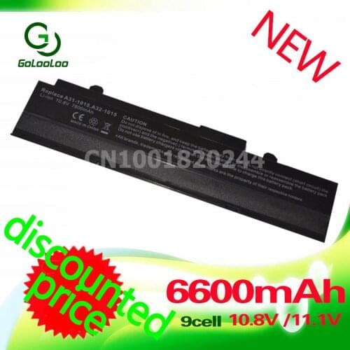 Golooloo 6600MaH battery for Asus Eee PC EPC 1215 PC A31-1015 A32-1015 AL31-1015 1215b 1215N 1015b 1015 1015bx 1015p 1015px