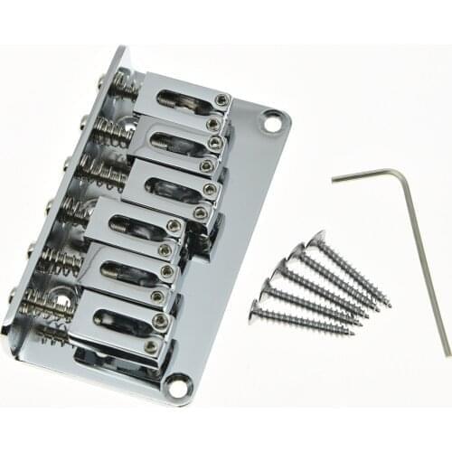 KAISH Chrome Electric Guitar Hardtail Bridge Top Load Or String Thru