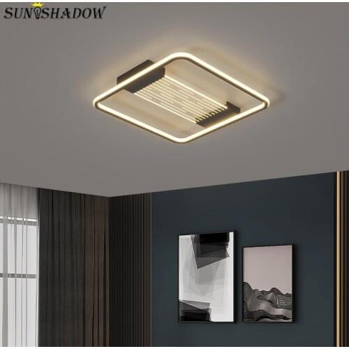 Round&Square Modern Home Led Chandelier Lustres Ceiling Chandelier Lamp for Living room Bedroom Dining room Kitchen 110v 220v