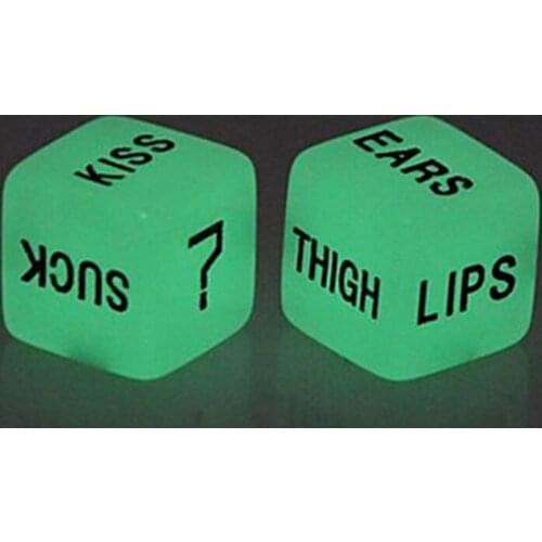 MrY Funny Glow in Dark Love Dice Toys Adult Couple Lovers Games Aid Sex Party Toy Noctilucent Gambling Romance Erotic Sex Dice