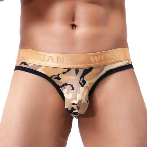Men camouflage underwear sexy briefs men gay underwear Jockstrap man G string Penis pouch panties sexy underpants men shorts