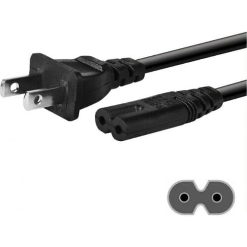 New 2 Pin Prong EU Cable Power Supply Cord Console Cord C7 Cable Figure 8 Power Cable For Samsung Power Supply XBOX PS4 Laptop