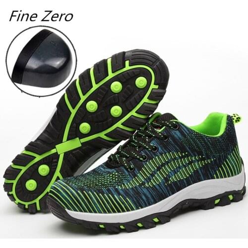 New Mens Breathable Steel Toe Cap Work Safety Shoes Men Outdoor Anti-slip Steel Puncture Proof Construction Safety Boots Shoes