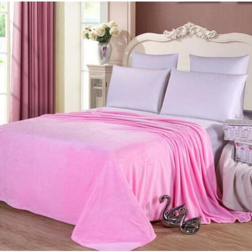 Pure color throw blanket for bed super warm soft baby bed sheet Coral Fleece blanket bedding adult blankets for beds 150x200 cm