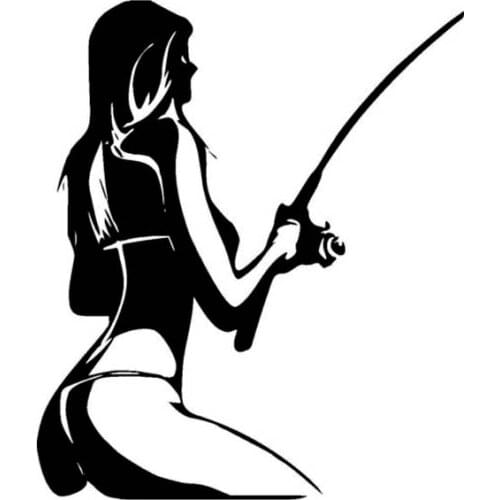 HOT BABE FISHING Personality Car Stickers Body Window Decoration Sexy Beauty Cars Accessories Fashion Waterproof Sunscreen Decal