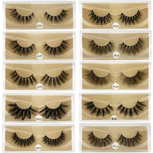 Wholesale Mink Lashes Fluffy Volume Dramatic Natural Fake Eyelashes Makeup Lash Extension Bulk Wholesale Eyelashes maquillaje