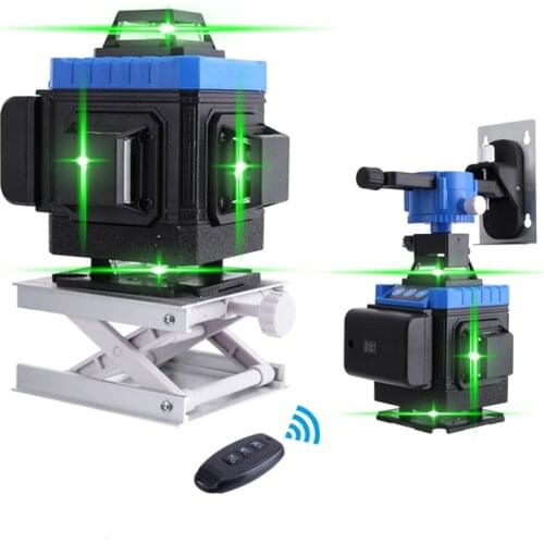 12/16 Lines 3D 4D Laser Level Horizontal&Vertical Cross Powerful Green Line 360 Self-Leveling Indoors Outdoors Construction Tool