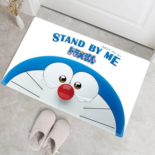 Modern Living Room Carpet Entrance Door Mat Bathtub Animal Rug Rectangular Carpet Blue Carpet Doraemon Pattern Floor Mats