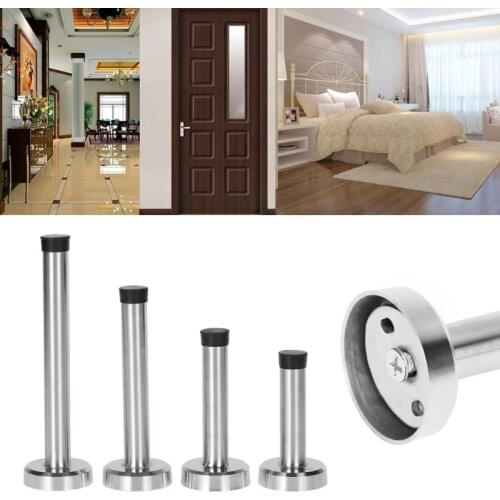 Door Stop Stopper Bumper Wall Mounted Protector Sound Dampening Stainless Steel