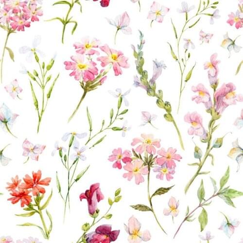 LEO & LIN Flowers Green Grass Skirt Floral Chiffon European Root Yarn Air Layer Roman Cloth Digital Printing Spot Fabrics 50cm