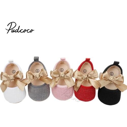 Newborn Princess Bowknot Shoes, Infant Hollow Out Prewalker with Hook and Loop (White, Grey, Pink, Red, Black)