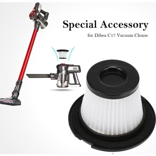 2x Filters For Dibea C17 Vacuum Cleaner Accessories Replacement Parts White+Black Dibea C17 Parts For Redmond Vacuum Cleaner