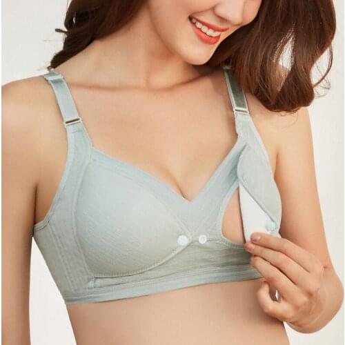 Women Front Buckle Cotton Maternity Nursing Bras Pregnant Breastfeeding Pregnancy Breast Feeding Bralette Women