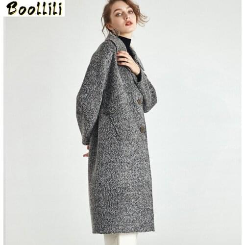 Boollili Spring Autumn Coat Women Korean Double-sided Wool Jacket Women Yak Hair Woolen Overcoat Abrigos Mujer Invierno 2020
