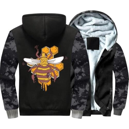 2021 Winter Outdoor Fleece solid color Cartoon camouflage Jacket Men Thick Cotton-padded Clothes Mens Large Size Cotton Coat