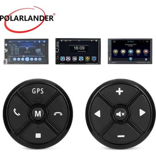 2 din Car Steering Wheel Control Key GPS Navigation Music Wireless DVD Radio Remote Control Buttons Black For Stereo Player