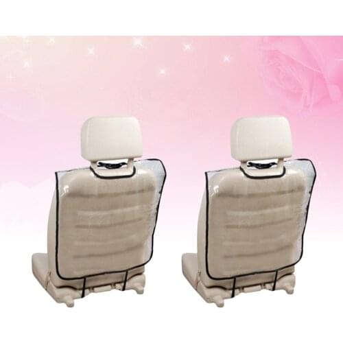 2pcs Car Seat Back Protector Pads Transparent Waterproof Anti-Kick Anti-Dirty Car Seat Back Mat Protetctive Cover for Children K