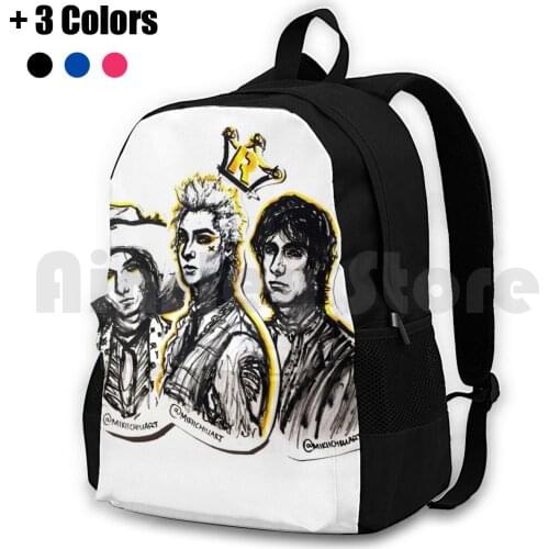 #95-Palaye Royale ( Rocksound Series ) Outdoor Hiking Backpack Waterproof Camping Travel Remington Leith Emerson Barrett Danzig