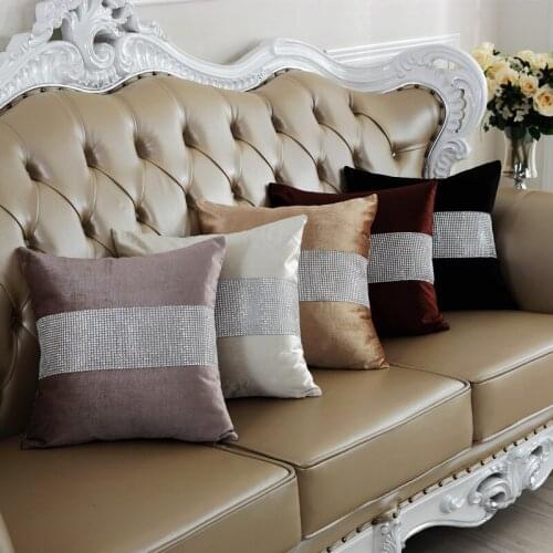Home Decor Pillow Decorative Throw Pillows 45X45cm Velvet Fabric Diamond Pillow Cushion Shining