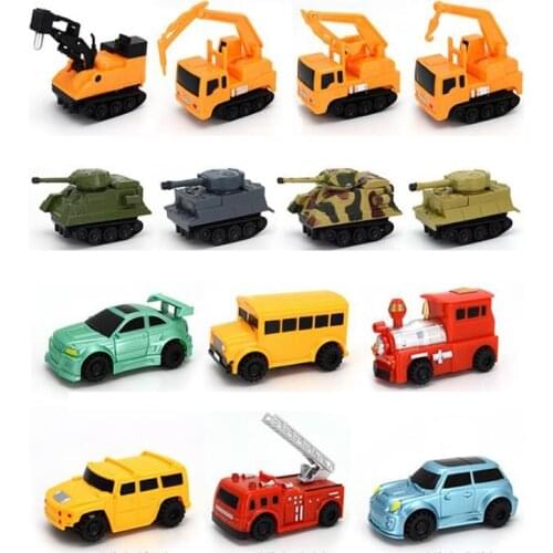 Engineer Vehicle Mini Magic Toy Truck Cap Childrens Inductive Tank Auto Run Farm Fairman Car Pen Draw Line Induction Rail Train