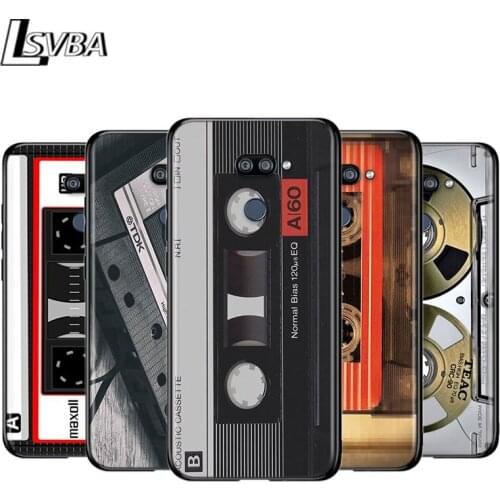 Classical Old Cassette For LG K22 K71 K61 K51S K41S K30 K20 2019 Q60 V60 V50S V50 V40 V30 G8S G8 X ThinQ Black Phone Case