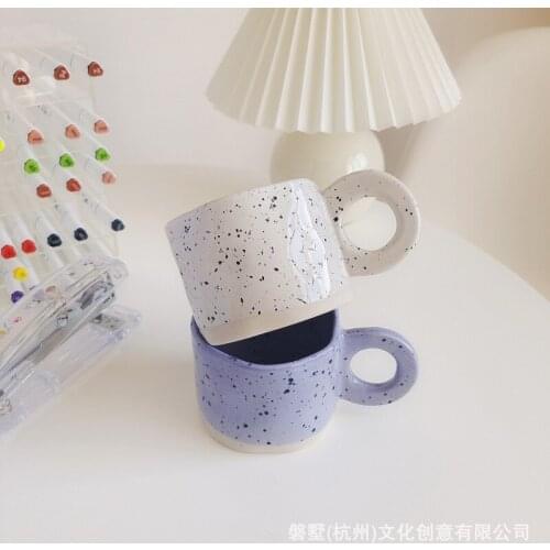 Creative Irregular Splashing Ink Ceramic Mug Office Coffee Cup Home Breakfast Milk Cup Water Cup Mugs Coffee Cups