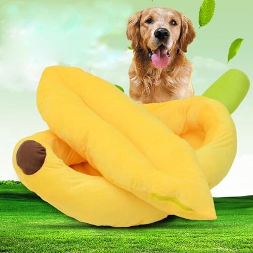 Banana Shape Pet Bed Warm Cozy Puppy Cushion Cat House Soft Dog Kennel Washable Sofa Basket Cute Portable Pets Sleeping Mat