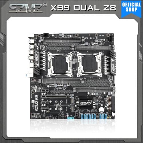 SZMZ X99 Dual CPU Motherboard Socket LGA 2011 v3 Mother Board Support Xeon E5 2678 2680 2620 2650 V3 V4 Base Plate x99 for Chia
